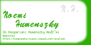 noemi humenszky business card